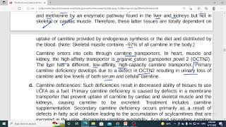 266 Fat acid beta oxidation carnitine shuttle carnitine deficiency 3 [upl. by Rona]