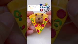 Capybara Pizza 🍕 clay clayart capybara shots [upl. by Tserof]