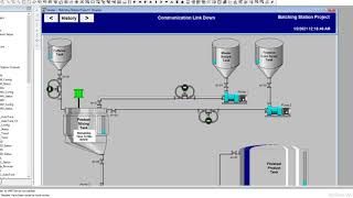 FactoryTalk View Studio Site Edition  RSlinx Connection Status Animation  Batching PLC Day13 [upl. by Ociral]