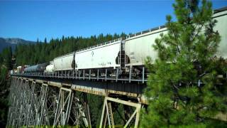 The UP MNPRV Manifest in the Feather River Canyon with Horn Echoes and More 81911 [upl. by Ehtiaf]