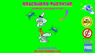 Squidward Twerking  Spongbob🔥🔥🔥Green Screen Animation with Sound Effect🔊👍🏻No Copyright Strike [upl. by Rehctelf]