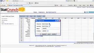 Goodness of Fit StatCrunch Example expected distribution is uniform [upl. by Islean423]