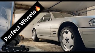 BEST WHEEL SPECS FOR MERCEDES R129 PERFECT FITMENT SL500 RESTORATION EP2 [upl. by Im]