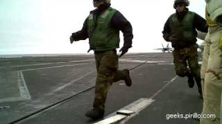 USS Nimitz Navy Aircraft Carrier Flight Retrievals [upl. by Rakia]