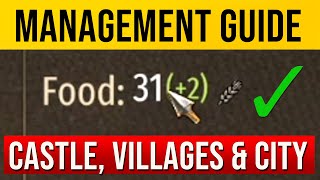 Castle City amp Villages MANAGEMENT GUIDE – Mount amp Blade 2 Bannerlord EASY FOOD [upl. by Imaj833]