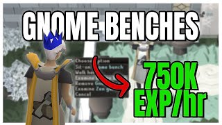 Easy Gnome Benches Guide for OSRS Rush 99 Construction [upl. by Salohcin]