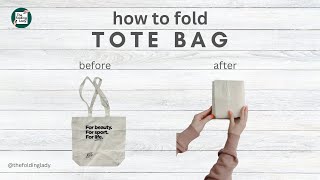 How to fold fabric tote bags [upl. by Andy]