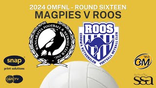 2024 R16 Magpies v Roos Netball [upl. by Okoy]