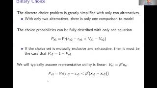 Week 3 Random Utility Model  Video 4 Linear Probability Model [upl. by Tuhn644]