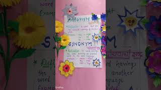 AntonymsSynonyms grammarenglish viralvideo trendingshorts 10th 12th spokenenglish trending [upl. by Ellac]