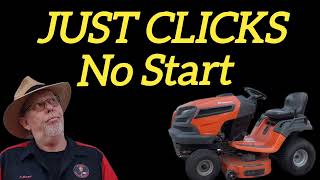 Lawnmower No Start Just Clicks Easy DIY Fix Works On Most Mowers Battery Solenoid or Starter [upl. by Tenaej]