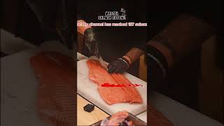 How to Fillet a Whole Salmon  How to Make Sashimi 3 salmonasmr salmonsashimi salmoncutting [upl. by Annnora]