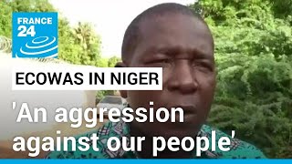 Niger coup Residents in Niamey denounce ECOWAS involvement • FRANCE 24 English [upl. by Kat360]