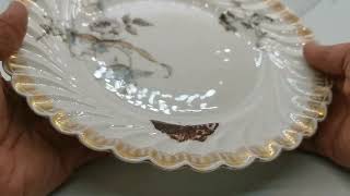 Haviland amp Co Antique Limoges Floral China Plate [upl. by Stern840]