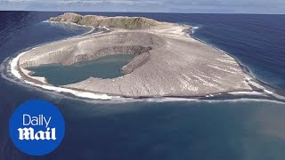 Eruption from submarine volcano creates new island in the South Pacific [upl. by Marks569]