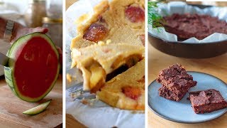 Semaine IG bas 23  Gâteaux pastèques chocolatlégumes et clafoutis à la poêle [upl. by Kettie648]