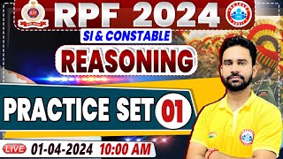 RPF Vacancy 2024 RPF SI Reasoning Practice Set 01 RPF Constable Reasoning Class Rahul Sir [upl. by Neeruan409]