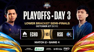 MPL PH S12  PLAYOFFS DAY 3  ECHO vs RSG  GAME 4 [upl. by Aiva]