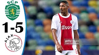 Ajax vs Sporting Lisbon 51 All Goals amp Highlights 15092021 HD [upl. by Ahsertal]