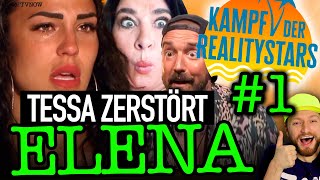 Kampf der Realitystars 2022 Elena RASTET AUS wegen GNTMZICKE Tessa Jan Leyk eskaliert Folge 1 [upl. by Okomot75]