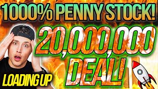 LOADING UP NOW 💥 TINY PENNY STOCK EXPLODING 20000000 DEAL ASAP 🚀 [upl. by Hux]