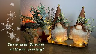 Christmas Gnomes without sewing New Year gift Sock gnome [upl. by Josler]