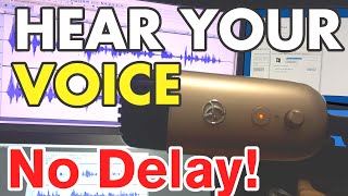 Listen to your microphone voice without delay mic monitor passthrough [upl. by Alecia]