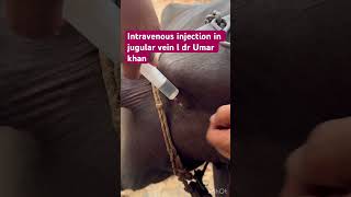 Intravenous injection in jugular vein l dr Umar khan ￼ [upl. by Assertal]