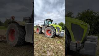 XERION TRACTOR SUBSOILING LAND agri [upl. by Idnahr300]