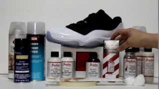 How to paint Patent Leather Jordan XI KOS KINGOFSNEAKERSCOM [upl. by Adnofal]