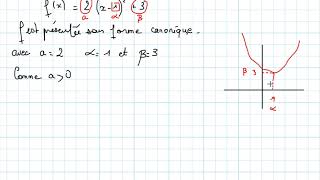 EXERCICE  Déterminer une fonction du second degré 3 points  Première [upl. by Delle115]