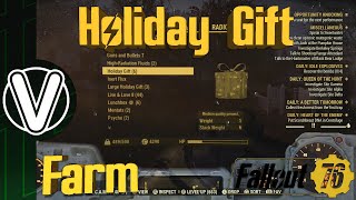 Fallout 76  Holiday Gift Farming Guide Super Easy Fallout 76 Guide [upl. by Assylem777]