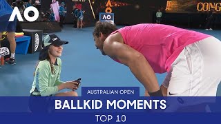 Top 10 Ballkid Moments Ever  Australian Open [upl. by Nedla6]