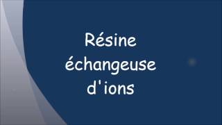 résine echangeuse dions [upl. by Demahum]