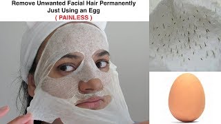 See How You Can Remove unwanted facial hair permanently just using an egg  Painless [upl. by Higginson]