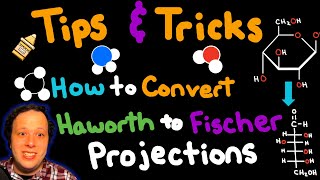 Tips and Tricks for Converting Haworth to Fischer Projections  Glucose amp Fructose Examples [upl. by Polivy477]