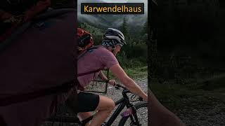 Uphill Karwendelhaus  shorts mountainbike alps [upl. by Yelrehs16]