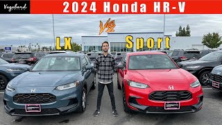 2024 Honda HRV LX vs 2024 Honda HRV Sport [upl. by Yartnoed629]