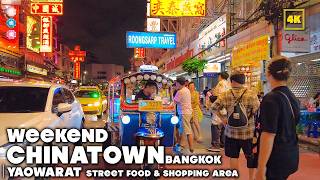 ChinaTown in Bangkok  Weekend   Explore Yaowarat road August 2024 [upl. by Arrait]