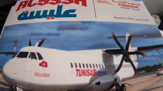 Tunisair Express Flight Tunis to Djerba رحلة داخلية على الخطوط التونسية اكسبرس من تونس إلى جربه [upl. by Bettencourt]