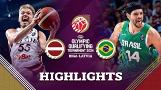 Final Latvia 🇱🇻 vs Brazil 🇧🇷  Highlights  FIBA OQT 2024 Latvia [upl. by Haya]