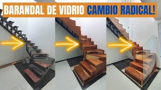 ⭐ BARANDALES MINIMALISTAS y MODERNOS 2022 ⭐ Barandal de Cristal Templado Para Escaleras 🔥 [upl. by Animrelliug913]