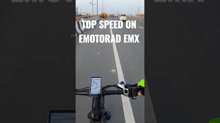 TOP SPEED OF EMOTORAD EMX ON A STEEP FLYOVER ebike cycling electric cycle accessories viral [upl. by Hnacogn43]