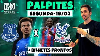 PALPITES E APOSTAS DE FUTEBOL PARA HOJE 19 02 2024  BILHETE PRONTO SEGUNDAFEIRA [upl. by Assena]