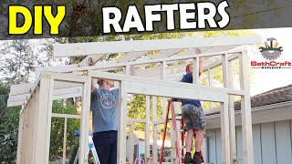 Rafters and Ladders for 10x12 Shed Build [upl. by Nerad693]