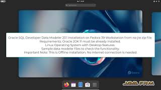 Oracle Data Modeler 231 Installation on Fedora 39 from zip archive with sample dmd files [upl. by Becht]