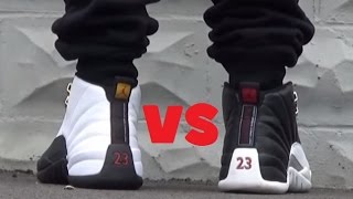 Air Jordan 12 Taxi VS Playoff XII Shoes PickOne Battle [upl. by Ymmot]