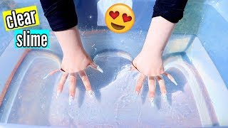 DIY Super Clear Slime How to Make the Clearest Thick Slime Ever [upl. by Ahseen]