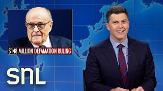 Weekend Update Giuliani’s 148 Million Defamation Ruling Biden and Obamas Obamacare Video  SNL [upl. by Wilonah377]