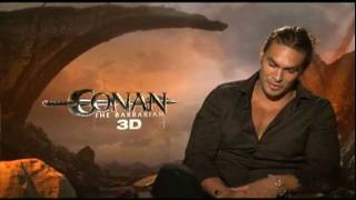 Jason Momoa Interview for CONAN THE BARBARIAN [upl. by Culley]